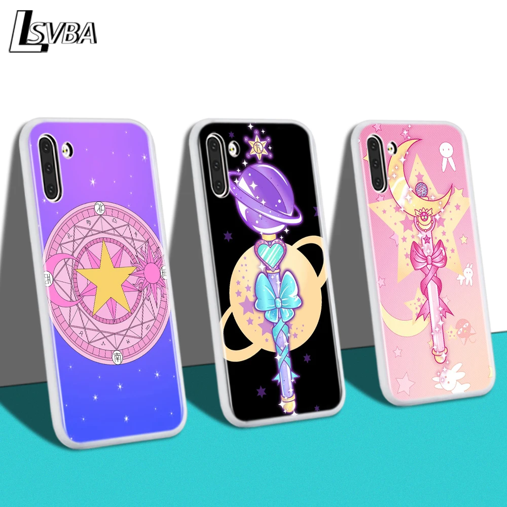 

Anime Sailor Moon Magic wand Phone Case for Samsung Galaxy Note 10 Plus 9 8 S11 S11E S10 S10E S9 S8 Plus S7 Cover Shell