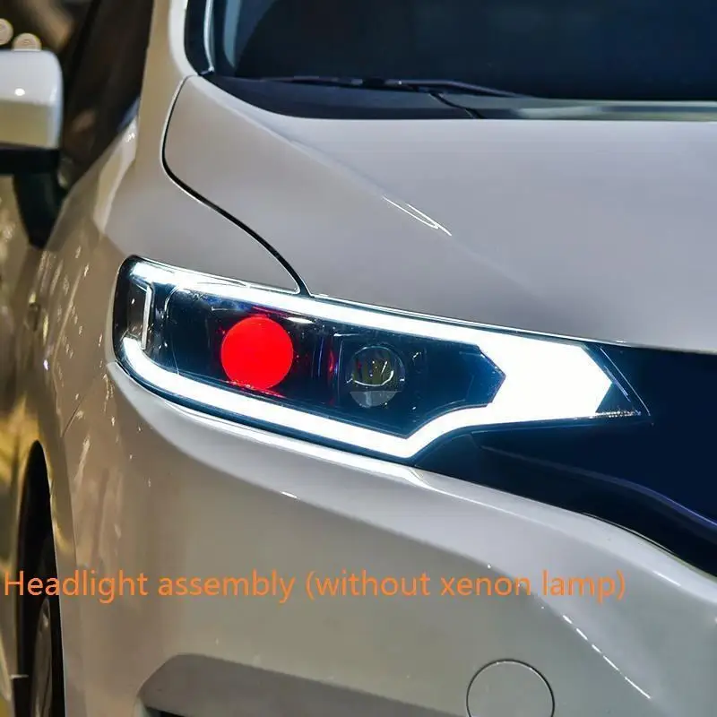 MODEL K Дневные ходовые фары автомобильные Drl Автомобильные светодиодные фары передние противотуманные задние Автомобильные фары в сборе 17 18 для Honda Fit - Цвет: MODEL K