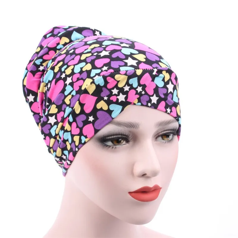 New Leopard Printed Turban Cap Sponge Muslim Hat Ethnic Costume Hat Chemotherapy Cap Female Bandanas Headwear Hair Accessories