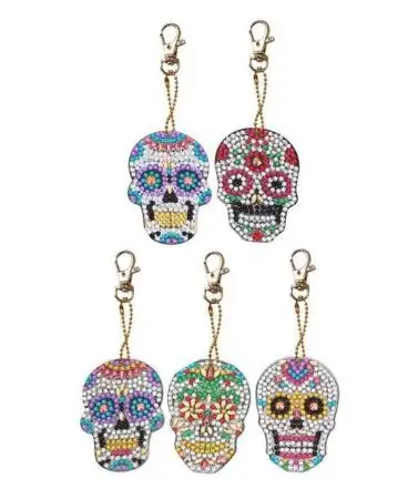 13 5D DIY full diamond diamond painting keychain ladies bag pendant key ring jewelry key ring special rhinestone Christmas LD503 - Цвет: 13