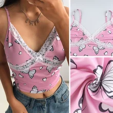 Best Offers Lace Butterfly Print Sexy Crop Top Women Summer V Neck Backless Tops Tees Fashion Streetwear Casual Vest Best Offers Lace Butterfly Print Sexy Crop Top Women Summer V Neck Backless Tops Tees Fashion Streetwear Casual Vest