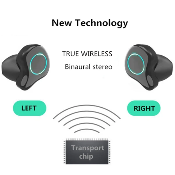 Bluetooth-гарнитура R6 Спортивная зарядка Bin Tws bluetooth-гарнитура с цифровым дисплеем контактные наушники-вкладыши глубокий бас звук