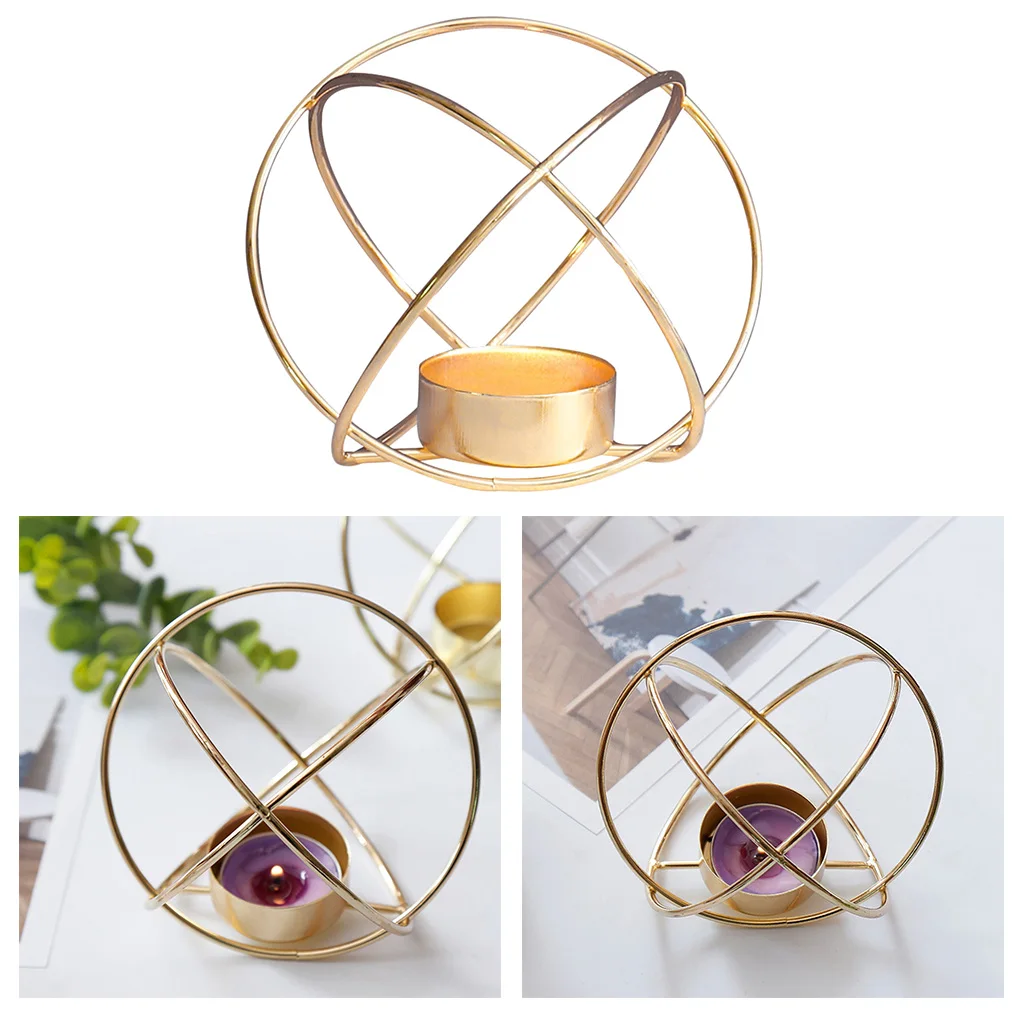 Nordic Style 3D Geometric Candle Holder Tea Light Holder Dining Table Centerpiece Weddings Events Parties Decor