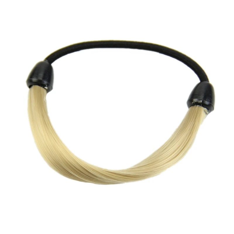 Fashion Korean Wig Hair Ponytail Holders Plaits Hair Twist Synthetic Hair Rubber Band Headband Unique Coffee Golden