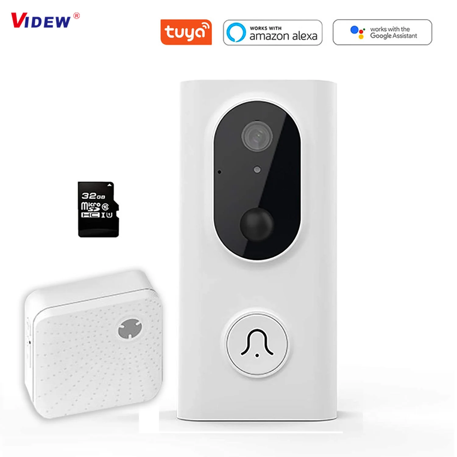 Tuya-videoportero inalámbrico para el hogar, dispositivo con WiFi, bajo consumo de energía, Alexa y Google Home