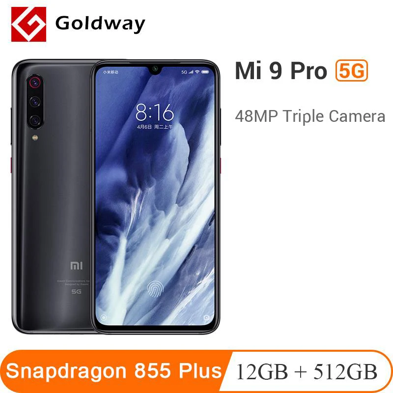 Сотовый телефон Xiaomi Mi 9 Pro (855) 12 ГБ 512 Восьмиядерный процессор Snapdragon 6 39 Plus тройная