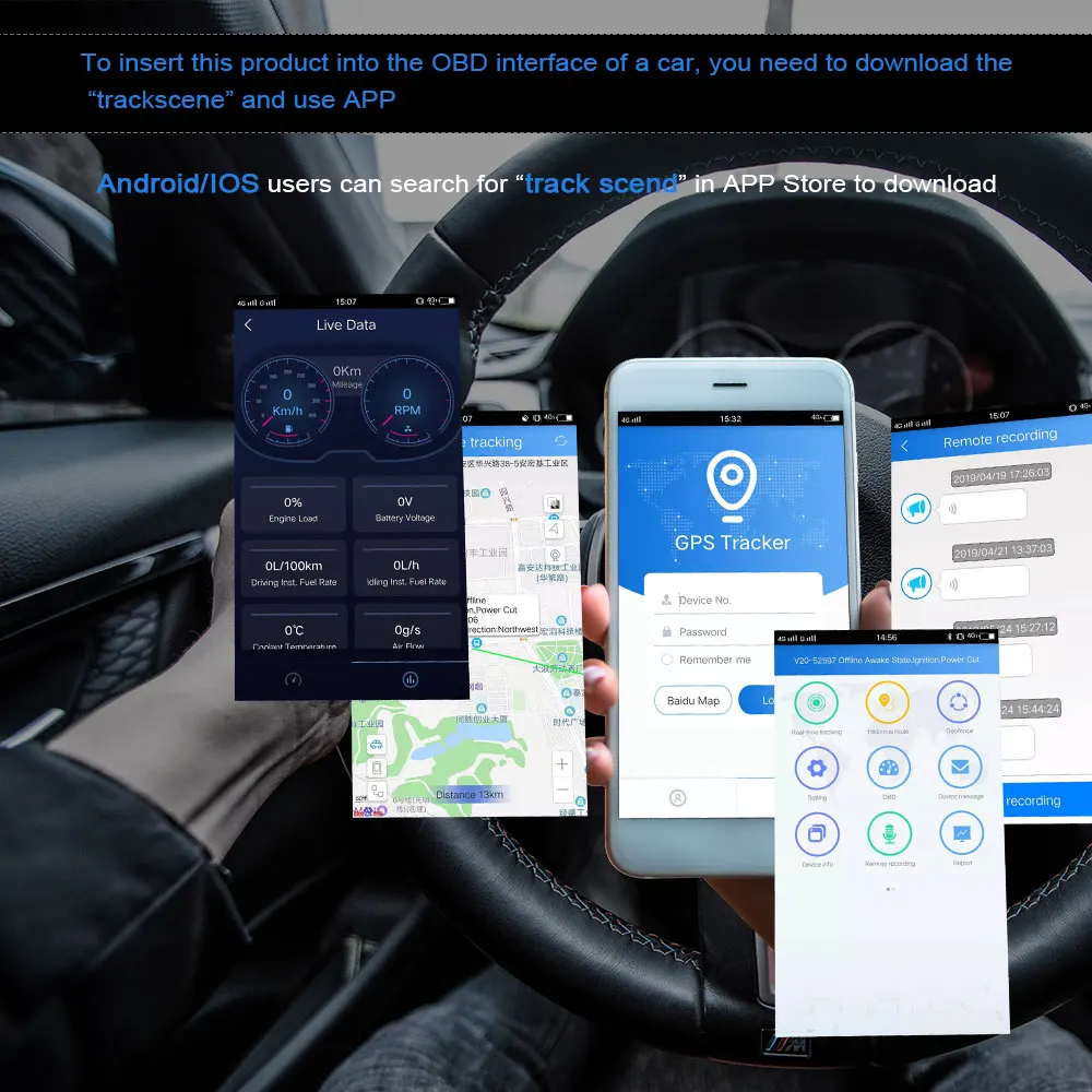 OBD II gps трекер 16PIN OBD Plug Play Car GSM OBD2 2 в 1 устройство слежения gps локатор OBDII с онлайн-программным обеспечением IOS Andriod APP