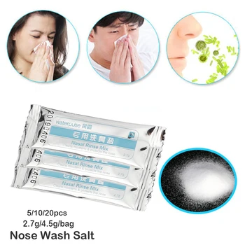 

5/10 Pcs Adults Nose Wash Saline Salt Practical Nose Allergic Rhinitis Dedicated Rinse Saline Clean Useful Wash Nose Neti Pot