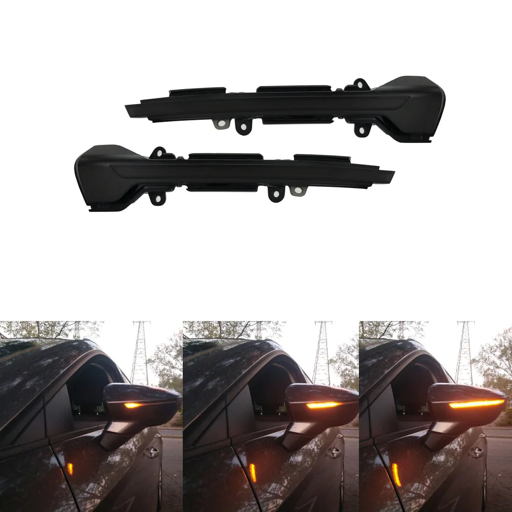 

E4 Marked 2pcs For Seat Leon III 5F Ibiza KJ Arona Dynamic LED Turn Signal Light Side Wing Mirror Indicator