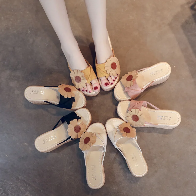 

Fairy-Style Sandals Women's 2019 New Style Summer WOMEN'S Shoes Waterproof Platform Comfortable Suede Casual Fashion Wedge Sanda