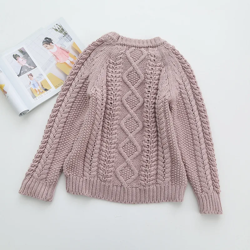 Tmall/8136 вязаный свитер свободного кроя с круглым вырезом свитер для девочек в Корейском стиле на осень