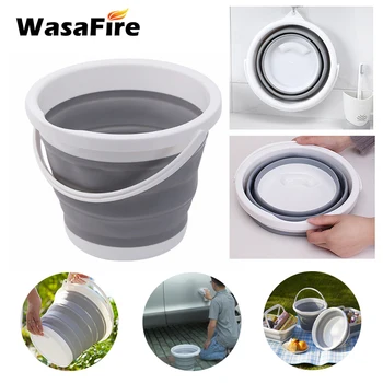 

10L Portable Multi-Function Folding Bucket Silicone Plastic Bucket Children Outdoor Car Wash Fishing Travel Home