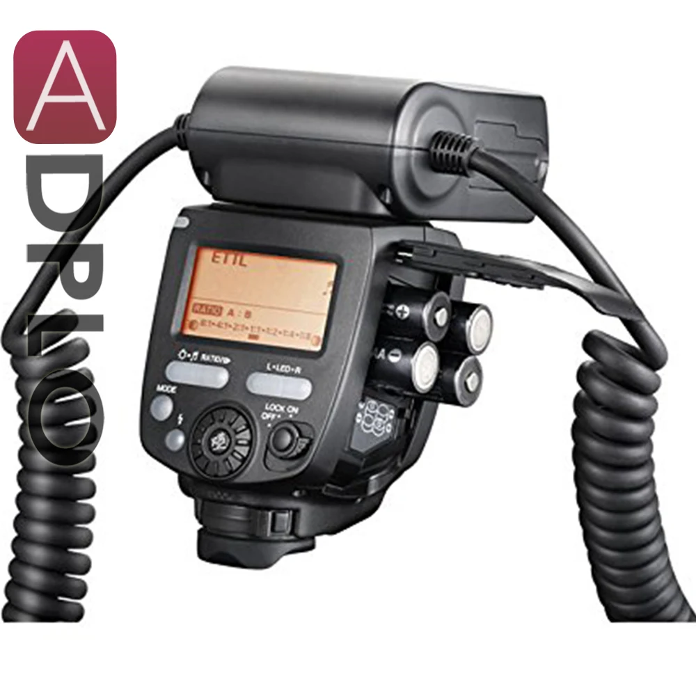 US $206.45 YN24EX Macro Ring ETTL Flash Speedlite With 2 Flash Head 4 Adapter Rings Suit For Canon DSLR 1Dx 1Ds Series 1D Series 5DIII