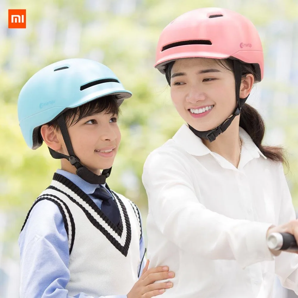 Защитный шлем Xiaomi Mijia Smart4u EPS Регулируемая дышащая вентиляция велосипедный головной убор с подсветкой