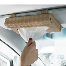 Автомобильный набор для укладки, коробка для салфеток, универсальный автомобильный солнцезащитный козырек из полиуретана, висячий тип, вышитый узор, тканевый чехол для автомобиля, наклейка