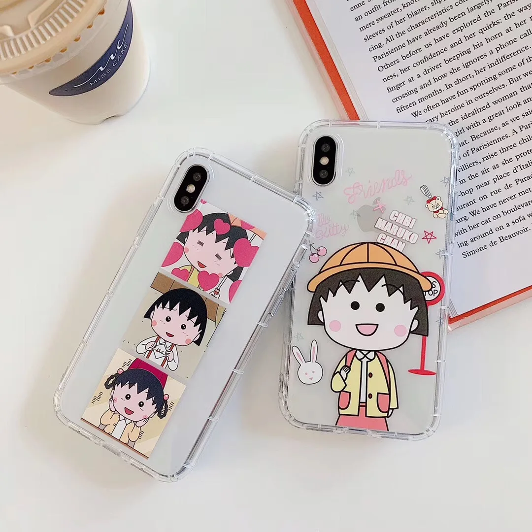 New cute lamination self-portrait love small ball phone case for iphone XS MAX XR 7 8 6Splus cartoon soft TPU protection box |