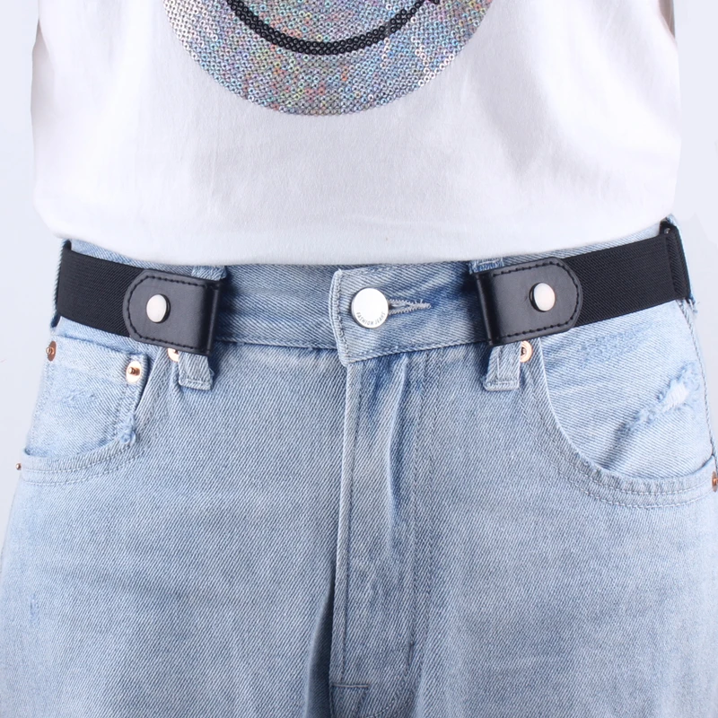 

Ремень холщовый мужской/женский, Повседневный, эластичный, без пряжки, джинсовые лямки