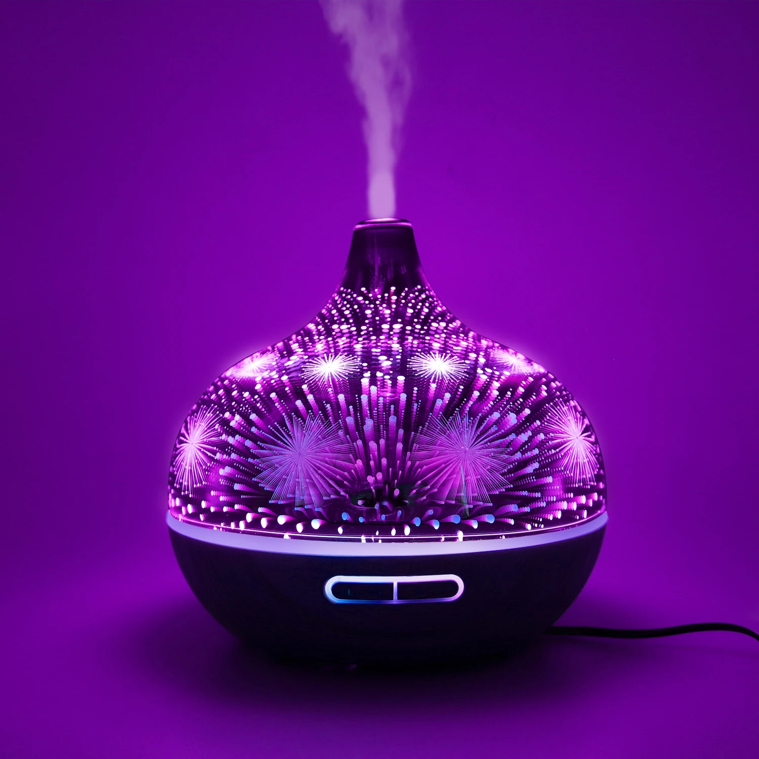 00ml Ultrasonic Humidifier With Remote Control 3D Electric Aromatherapy Essential Oil Air Diffuser Glass Diffusers For Rooms