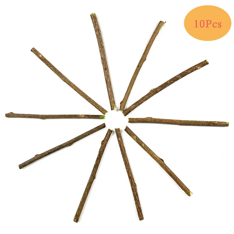 10pcs/lot Natural Catnip Cat Toy Matatabi Sticks Cat Snacks Pet Cleaning Tooth Actinidia Silvervine Cat Sticks Pet Toy For Cats 