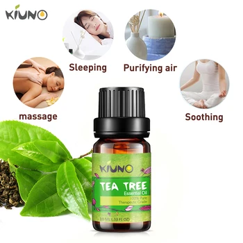 

KINUO 100% Natural Aromatherapy Tea Tree Oils Air Freshening Dropper Essential Oil Flower Fruit Humidifier Massage Fragrance Oil