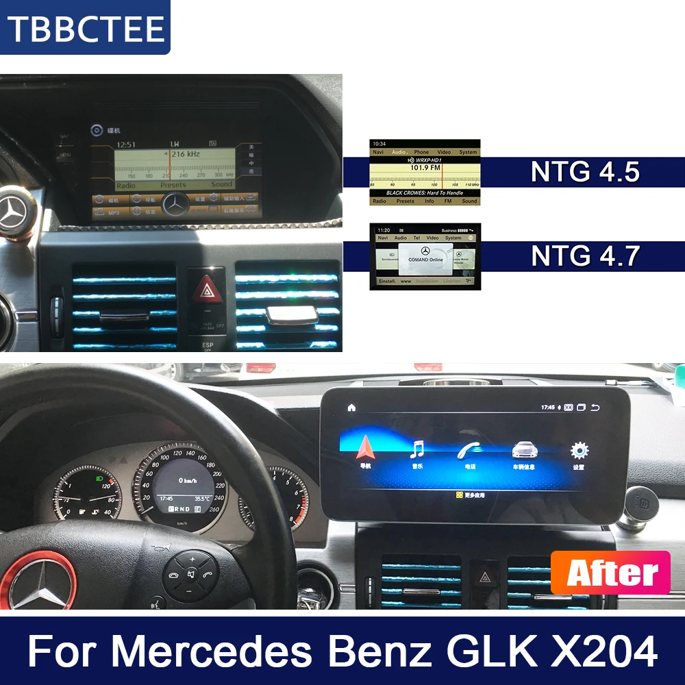 Excellent 10.25 inch 4G 64G Android For Mecerdes Benz MB GLK X204 2008~2012 NTG Car Radio Screen GPS Navigation Bluetooth WiFi Navi 4