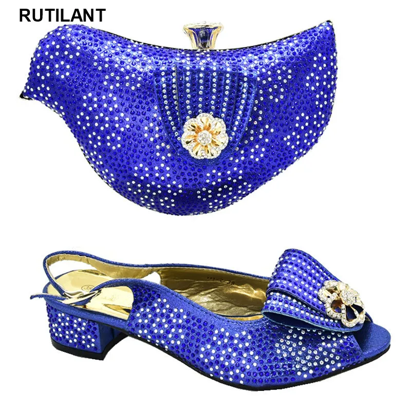 

Shoe and Matching Bag for Nigeria Party Italy Shoes and Bags Set for Woman Italian In Women High Quality African Wedding Shoes