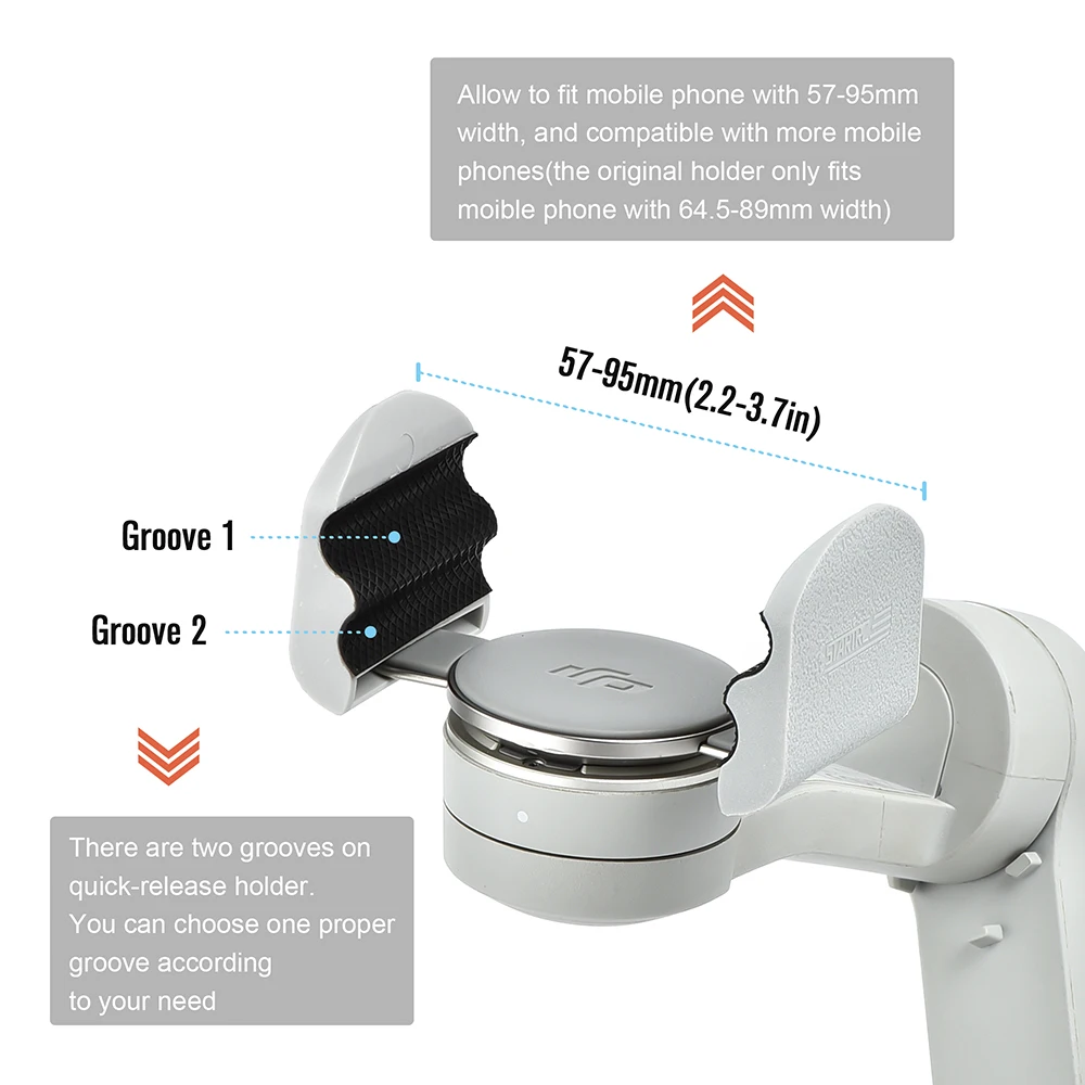 

For MO Mobile 4 Phone Extension Bracket Quick Release Mobile Holder Adjustable Angle Stand For DJI OM4 Gimbal Accessories