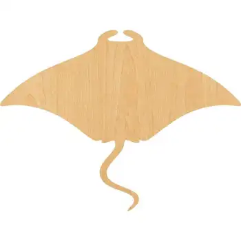 

Manta Ray Wooden Laser Cut Out Shape - Great for Crafting - Hobbyist - D.I.Y. Projects