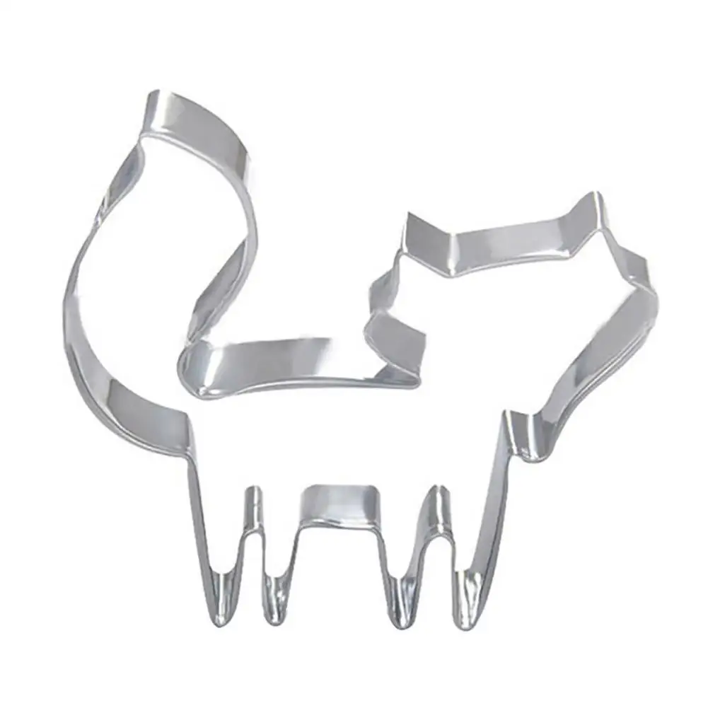 Мультяшная лиса вилка из нержавеющей стали для шоколада торт резак глины форма