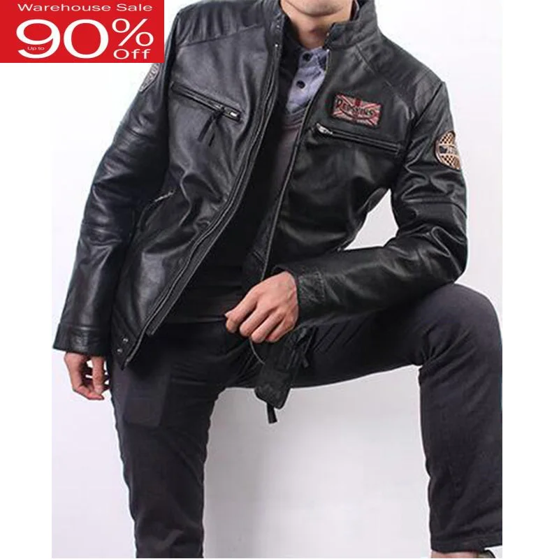

Men's Winter Genuine Real For Men Motorcycle Flight Pilot Bomber Jacket Natural Leather Male Aviator Coat 2020