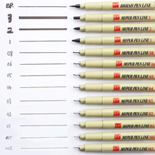 Bolígrafo Pigma Micron Set 003 005 01 02 03 04 05 08 1,0 2 3 BR para Manga cepillo suave Fineliner arte marcadores de pluma de dibujo