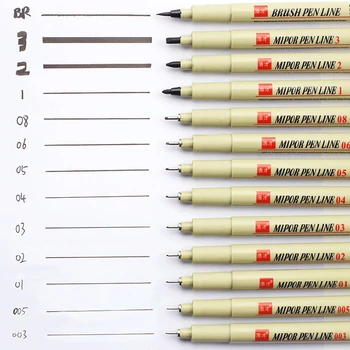 

Pigma Micron Pen Set 003 005 01 02 03 04 05 08 1.0 2 3 BR for Manga Soft Brush Fineliner Art Markers Drawing Pen