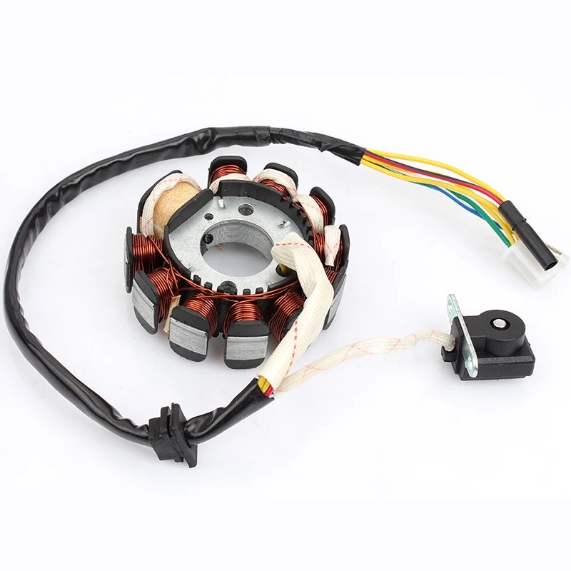 Магнето катушка зажигания статора 11 полюсов для GY6 125cc 150cc Мопед Скутер ATV Quad Go Kart Мотоцикл 152QMI 157QMJ велосипед