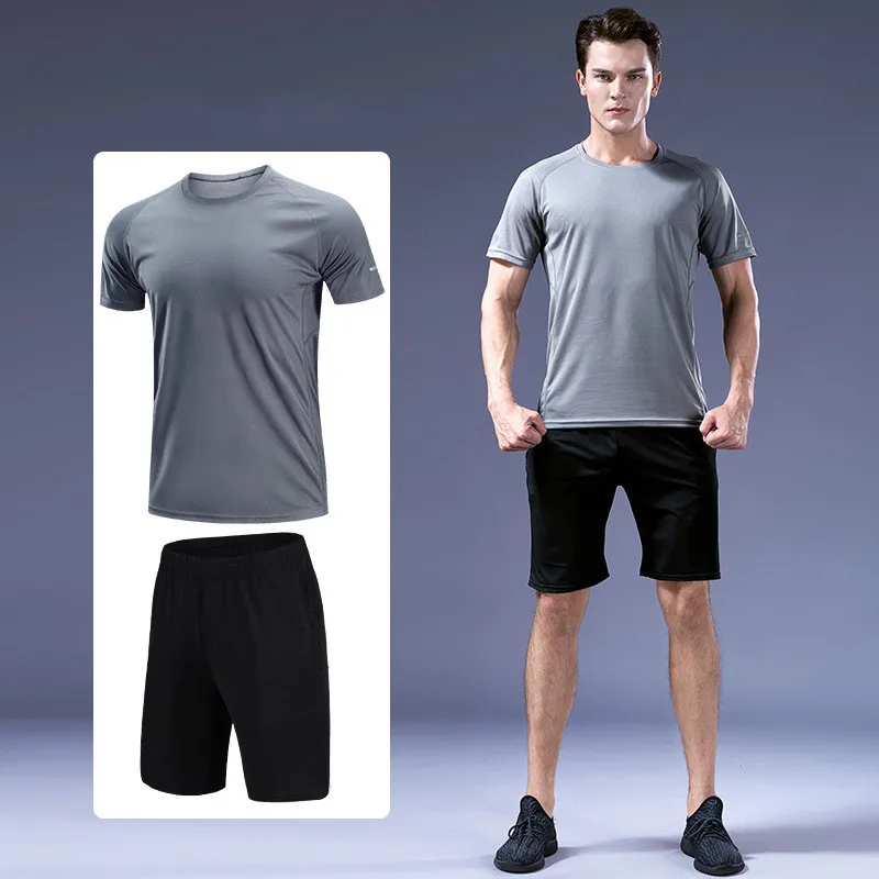 New 5 Pcs/Set Men's Tracksuit Sports Suit Gym Fitness Compression Clothes Running Jogging Sport Wear Exercise Workout Tights - Цвет: Style 19