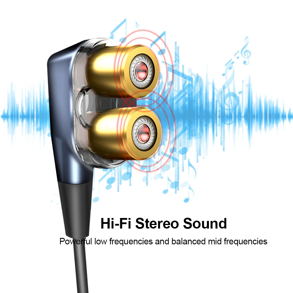 Newest ALWUP G02 Bluetooth Earphone Wireless Headphones Dual Drivers Stereo  Magnetic Neckband Sport Earphone for Phone with mic|Phone Earphones \u0026  Headphones| - AliExpress