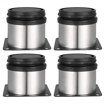 

4pcs Cabinet Table Feet Heavy Duty Stainless Steel TV Desk Adjustable Furniture Legs Bed Foot Solid Hardware Kitchen Round Sofa