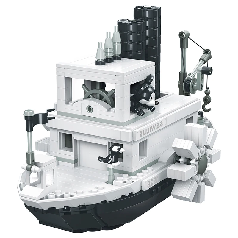 

823pcs Building Blocks Toys Compatible Legoingly Mickey Steamboat Willie Set 21317 Bricks for Children Gifts Kids Christmas