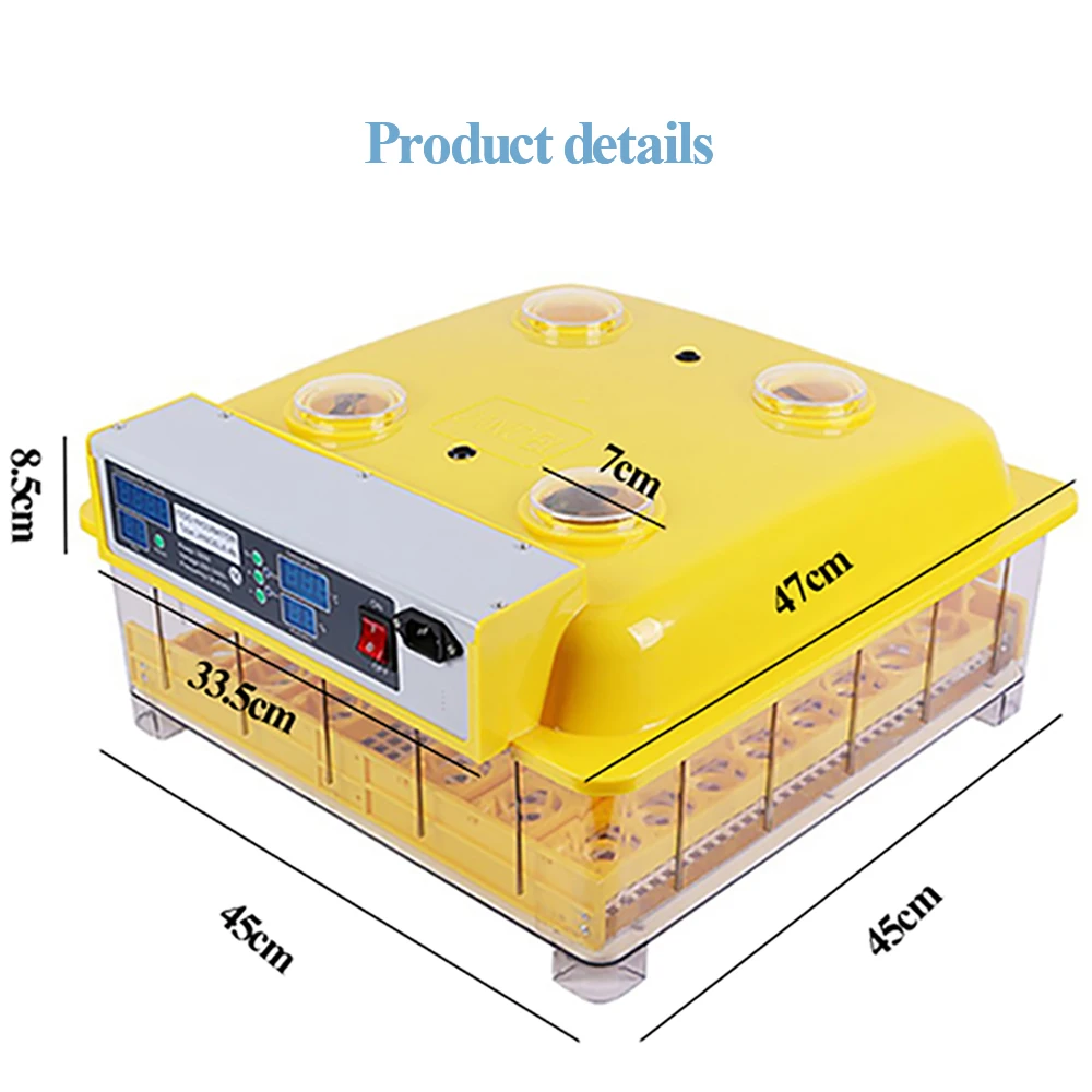 

Full Automatic 48 Eggs Incubator Digital Temperature Control Incubator Chicken Poultry Turning Hatcher