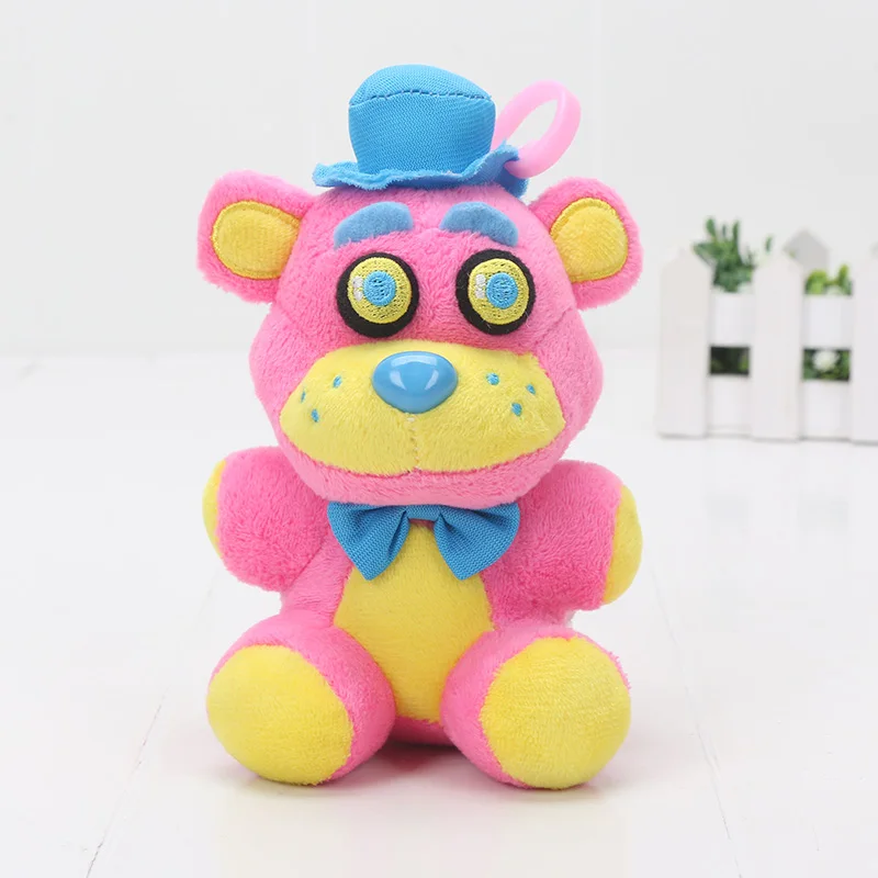 10 шт. 15 см игрушки FNAF Neon Five Nights At Freddy's плюшевые Foxy Cupcake Freddy Fazbear черная светлая коллекция плюшевых игрушек