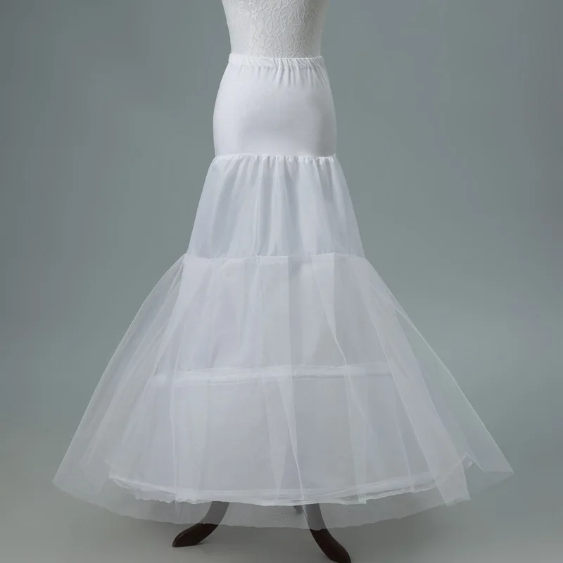 SERMENT Performance Dress Fishtail Trailing Skirt Support Petticoat Two Steel Ring Hard Mesh Chemise Wedding Accessories