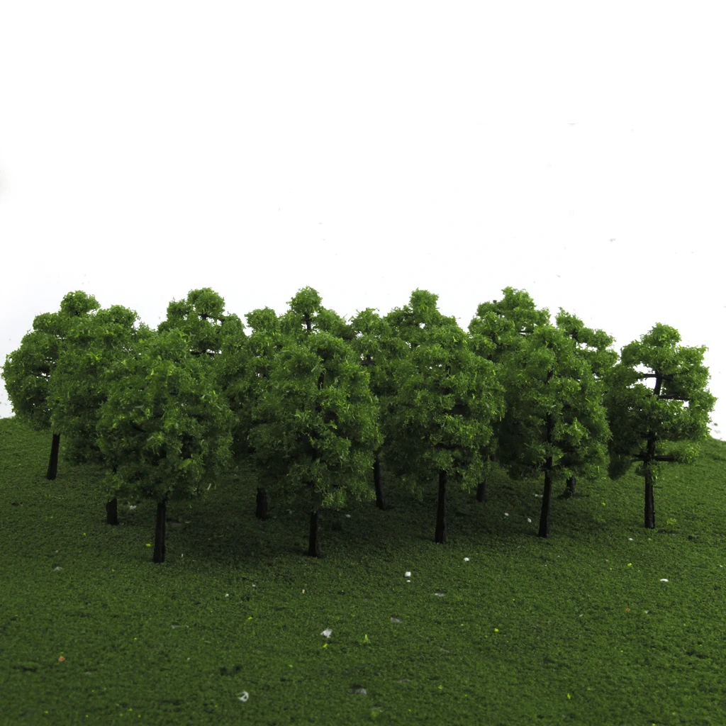 120 Packs Railroad Landscape Tree Model 1/100 OO Scale 3.5