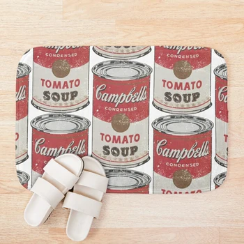 

Warhol Tomato Soup Can (distressed design) Bath Mat 3d Pattern Print Bath Mats Anti Slip Soft Washable Bathroom Mat