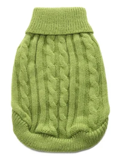 Light green Одежда для маленьких собак, зимний свитер для питомцев, вязаная теплая одежда для щенков, пальто - Цвет: Light green