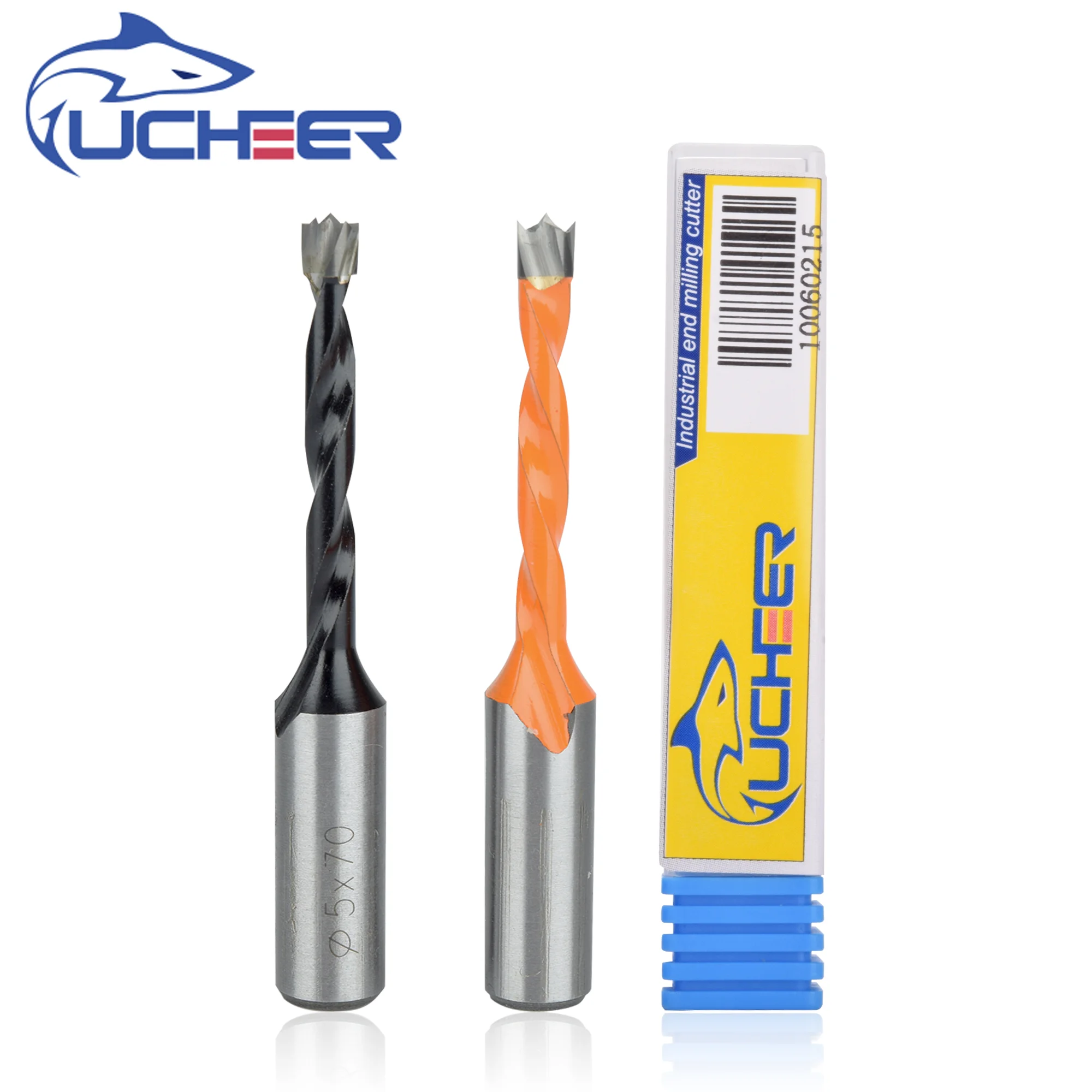 

UCHEER 2pc right left set Upgrade Dia3-15/OVL57mm Woodworking Drill Router Bits for Wood Carbide Crown Row Head tools