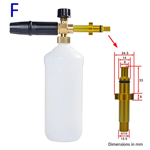High Pressure Soap Foamer Snow Foam Lance Foam Cannon Foam Gun Nozzle Car Clean Foam Wash foam generator for Karcher Car Washer For some of Huter