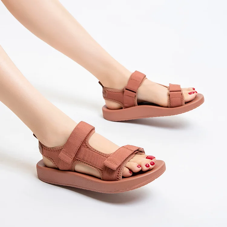 SWYIVY Chaussures/парусиновая Летняя обувь; женские сандалии на плоской подошве; Новинка года; летние сандалии для женщин; однотонная повседневная обувь для женщин