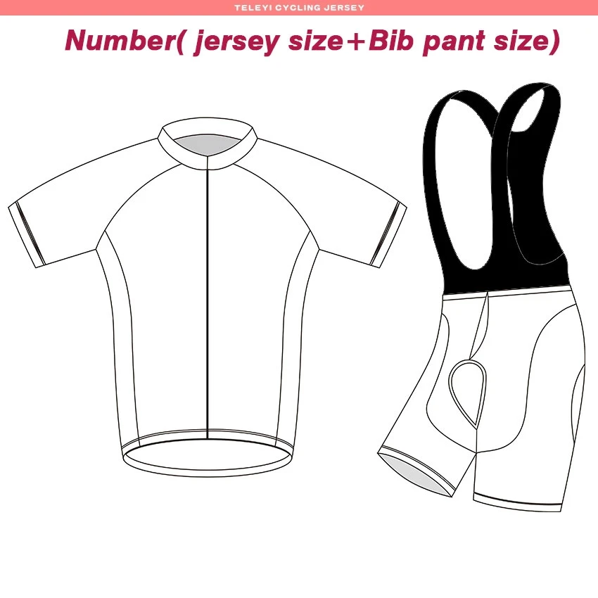 Jersey and Bib pand Велосипеды футболка с коротким рукавом - Цвет: Jersey and Bib pand