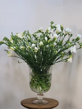 

C 2020 Transparent Glass High Base Vase Table Flower Arrangement Grow in Water
