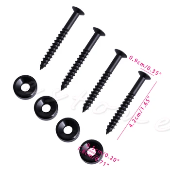 

New 4pcs Neck Mounting Ferrules and 4pcs Screws Electric Guitar Pickup Cover Volume Tone Knob Switch Tip Set
