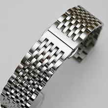  Curved End Stainless Steel Watch Band 12mm 14mm 16mm 18mm 19mm 20mm 22mm Replacement Watch Strap Clasp Watchband Bracelet 